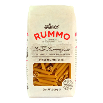 Pasta Penne Mezzane Nº58 Rummo 500g
