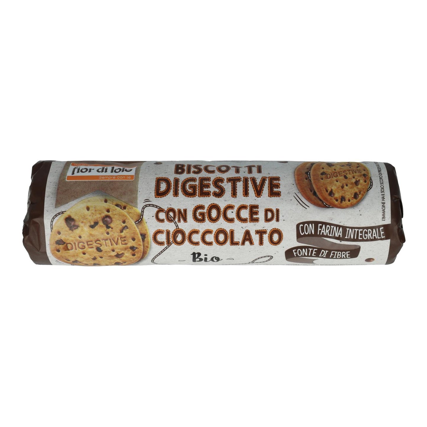Galletas Digestive con Chips de Chocolate Tubo Fior di loto 250 gr