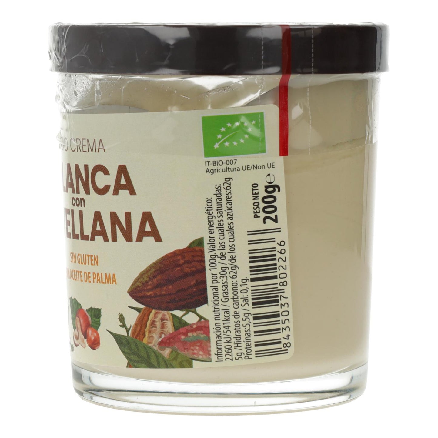 Crema blanca con avellanas bio Sol Natural 200 g
