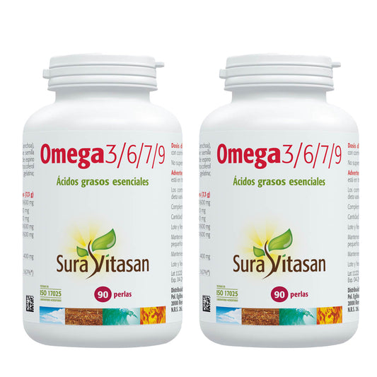 Pack 2x Omega 3/6/7/9, Sura Vitasan, 90 Perlas