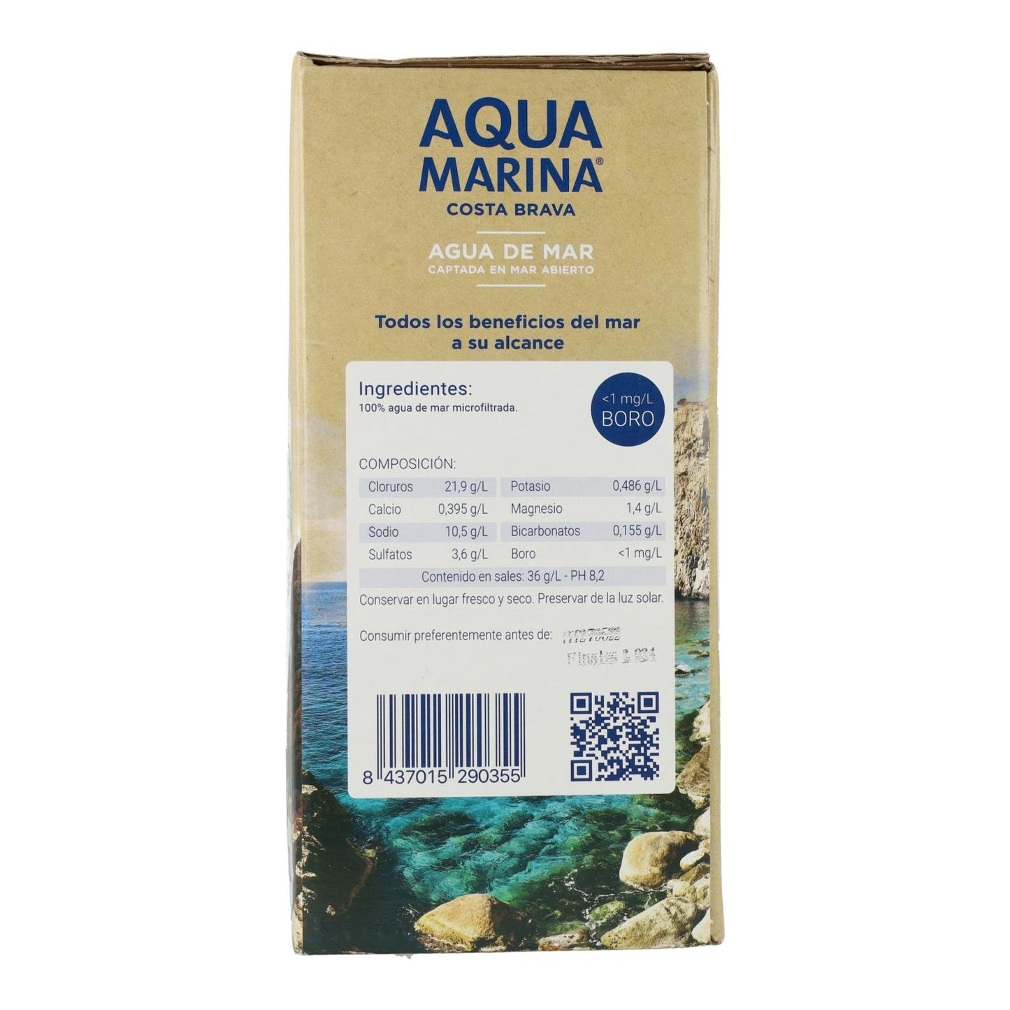 Agua De Mar Hipertónica B&B Aquamarina 3 L.