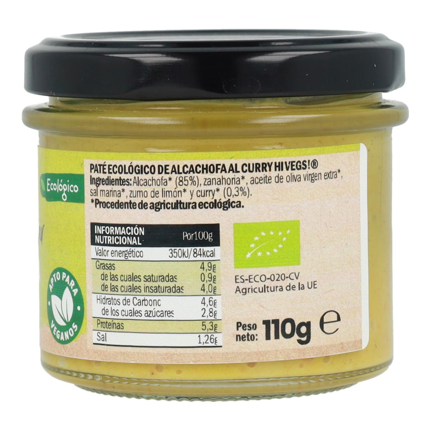 Untable de alcachofa al curry Hi Vegs 110 g