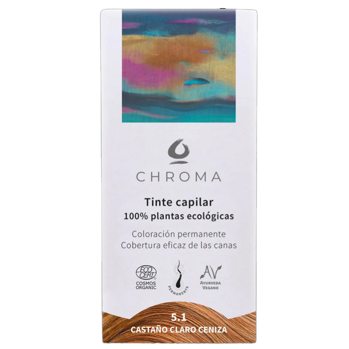 Tinte Chroma BIO Castaño Claro Ceniza 5.1 100 g