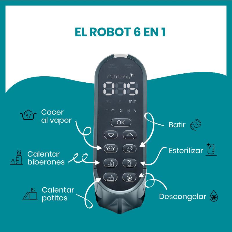 Robot multifunción Nutribaby (+) Blanco Babymoov Gris Industrial