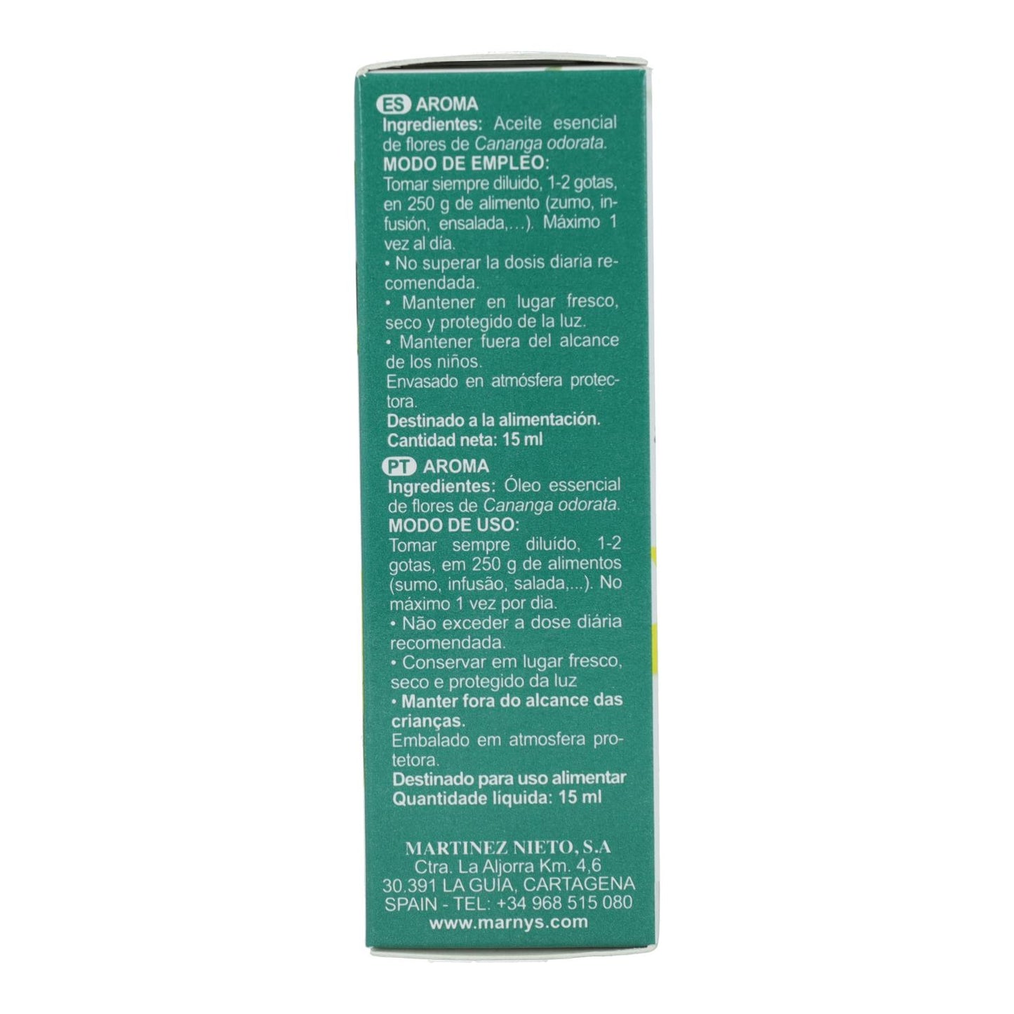 Aceite Esencial Alimentario De Ylang Ylang Marnys 15 ml