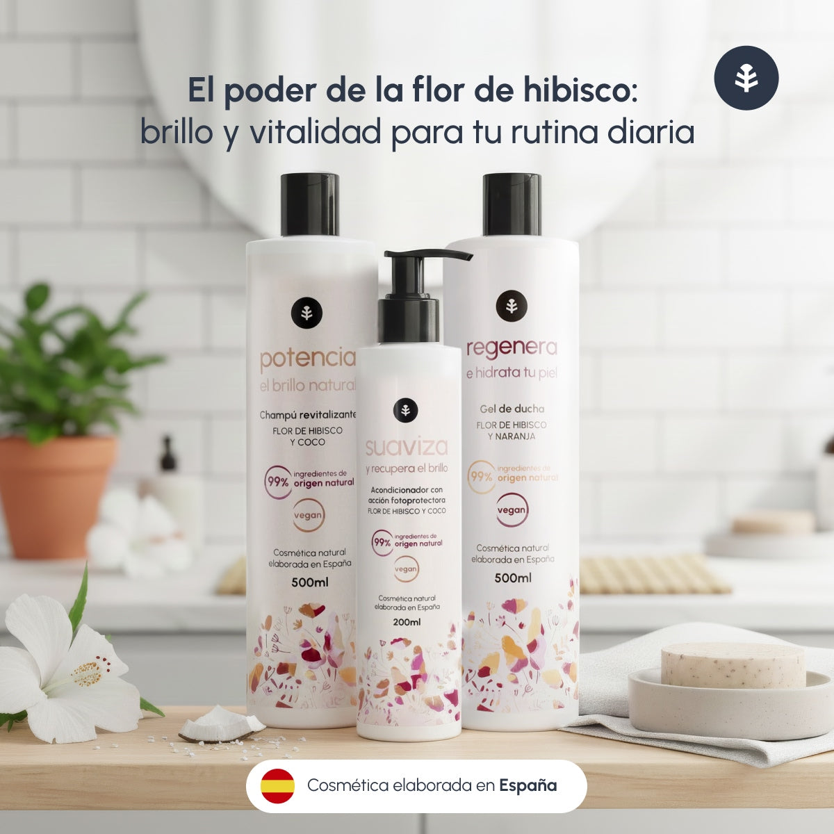Acondicionador recuperador de brillo Flor de Hibisco y Coco Planeta Huerto 200 ml