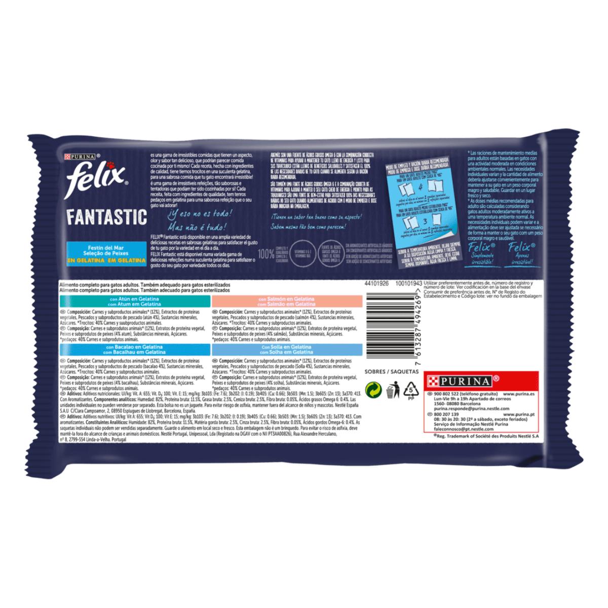FELIX Fantastic Festín del Mar en Gelatina 12x85g