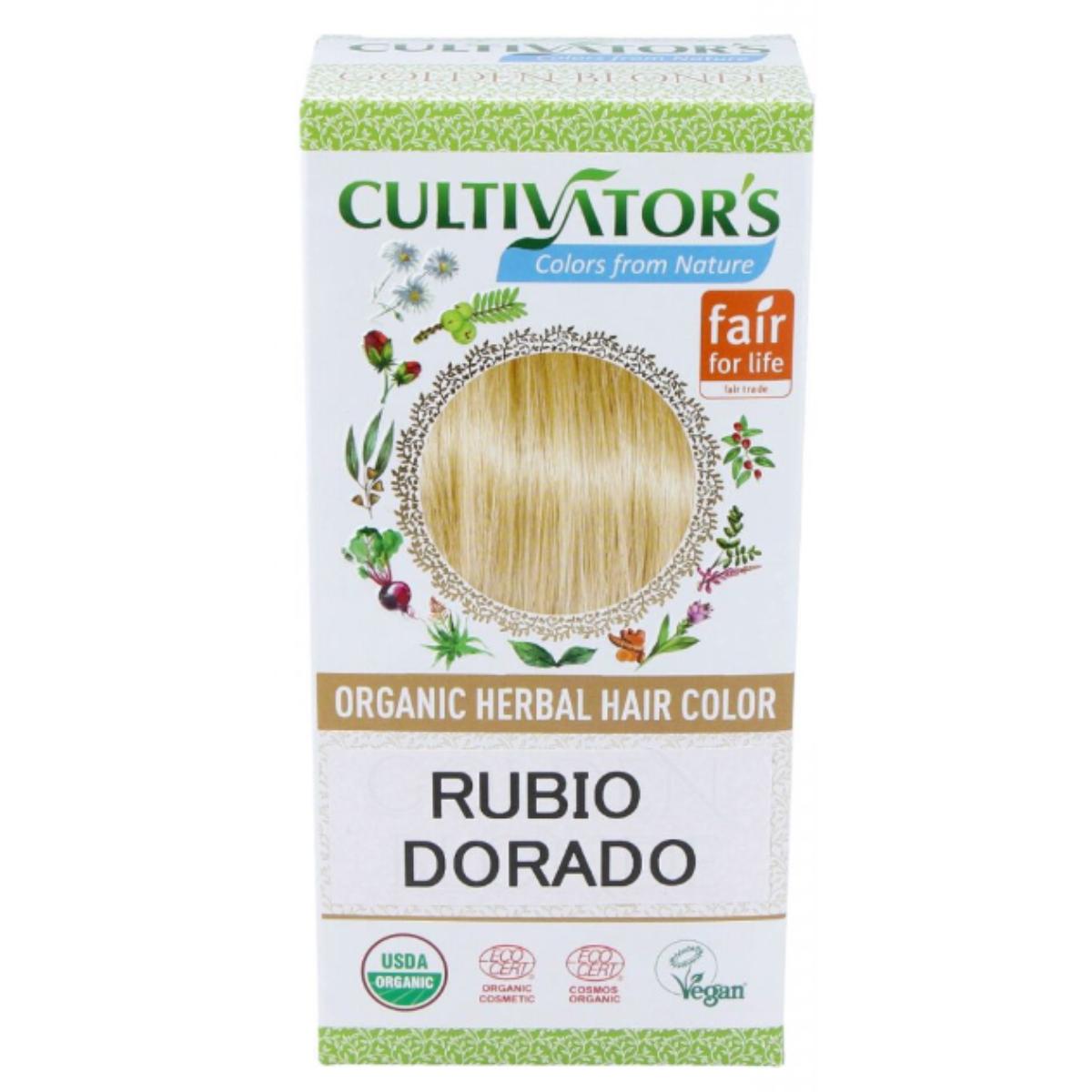 Rubio dorado tinte organico Cultivators 100gr. Ecocert