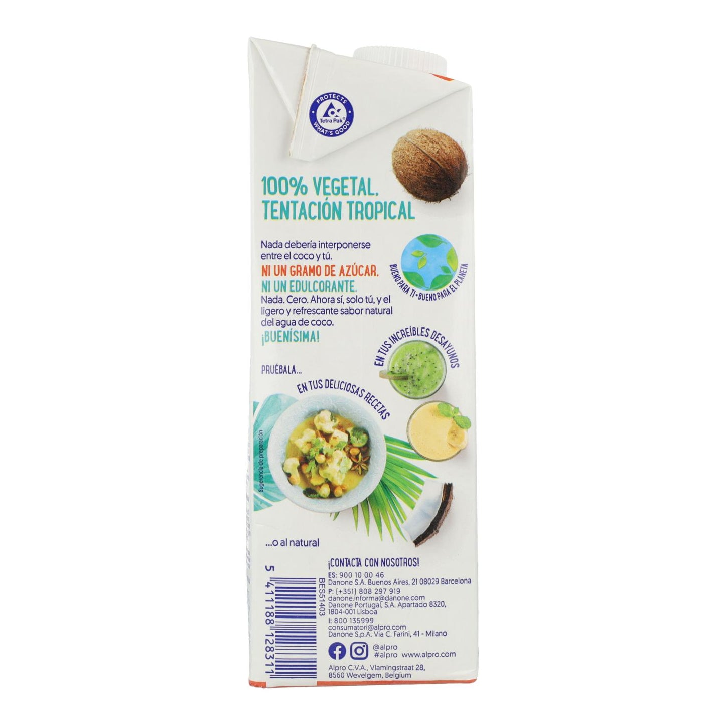 Bebida de Coco Sin azúcar Alpro 1 Litro