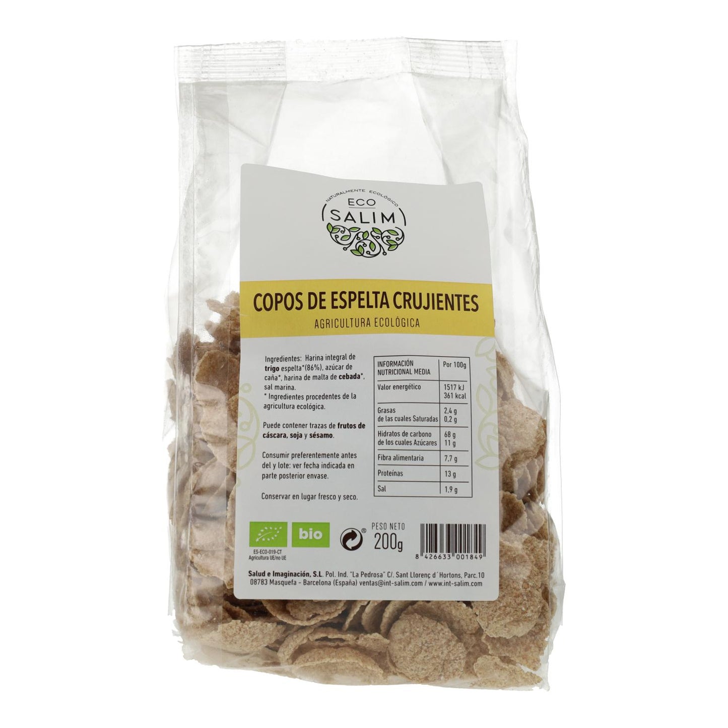 Copos espelta crujientes Eco-Salim, 200 g