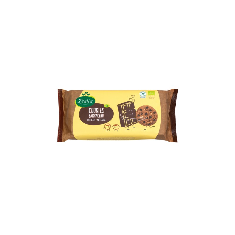Cookies trigo sarraceno chocolate y avellanas BIO Zealia 130 g