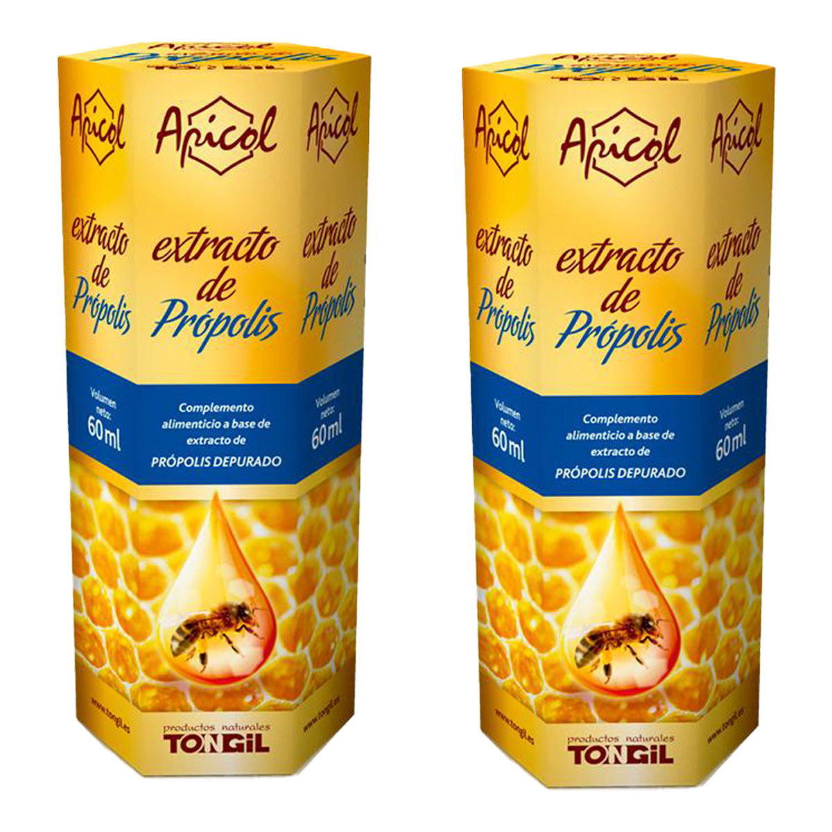 Pack 2x Propolis 100% Tongil Sin Alcohol 60 ml