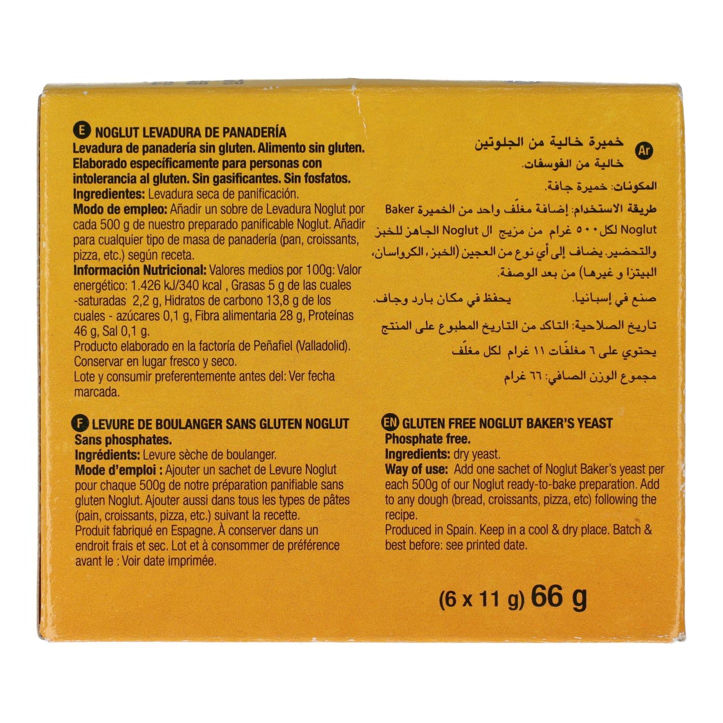 Pack 6X11g Levadura de Panadería sin gluten Santiveri