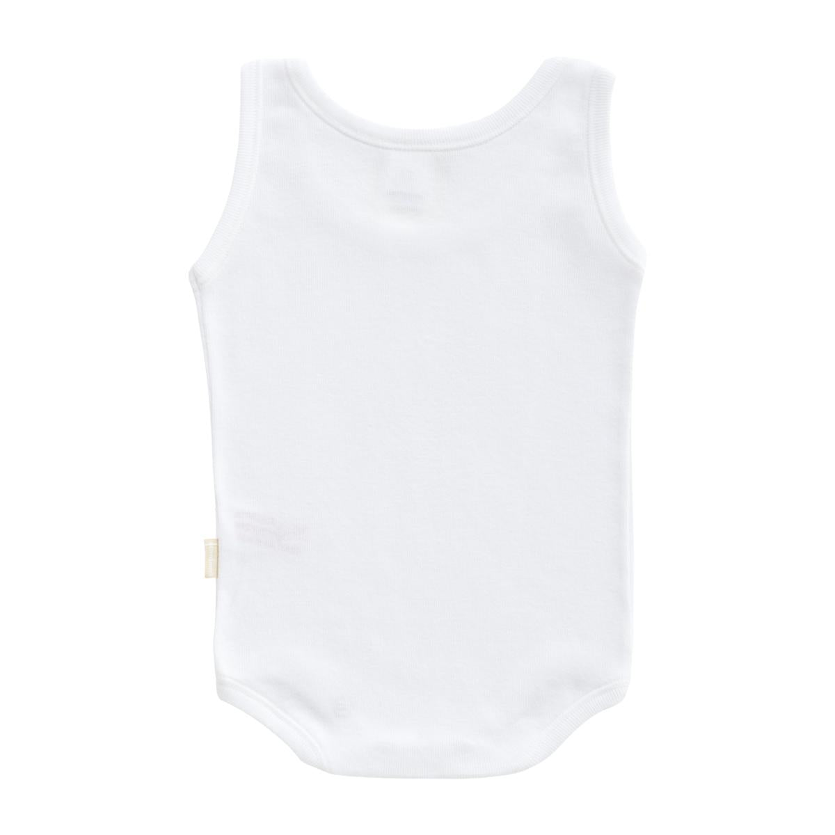 Body desmangado sport en color blanco