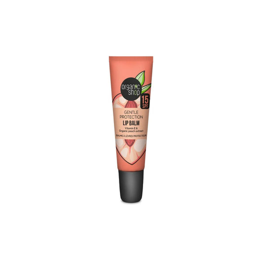 Bálsamo labial protección suave spf 15 vitamina e y extracto de melocotón, Organic Shop 10 ml
