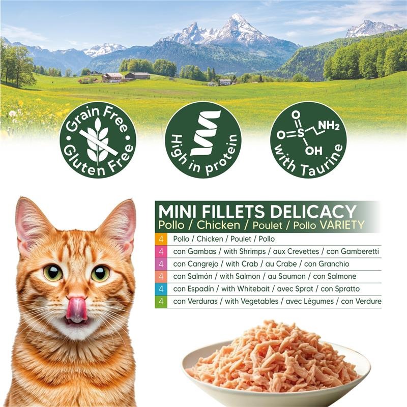 Variety pack 24 latas Chicken Mini Fillets Delicacy 80 g