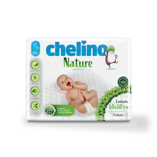 Cambiador Bebés Chelino Nature 60x60 25 uds