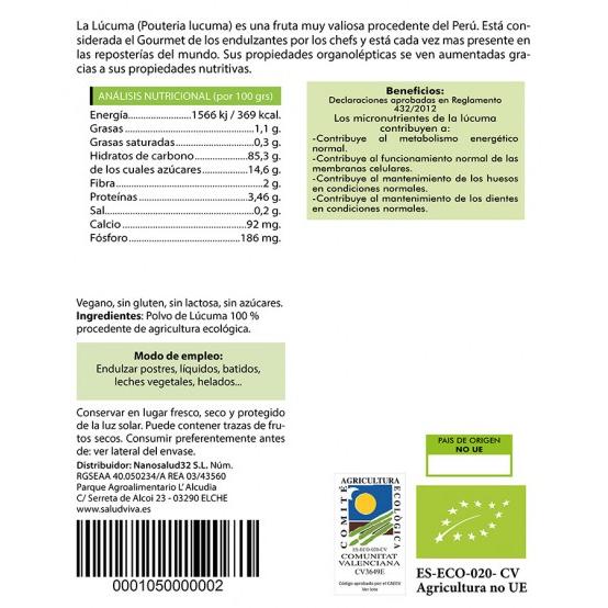 Lúcuma en polvo BIO Salud Viva 250 g