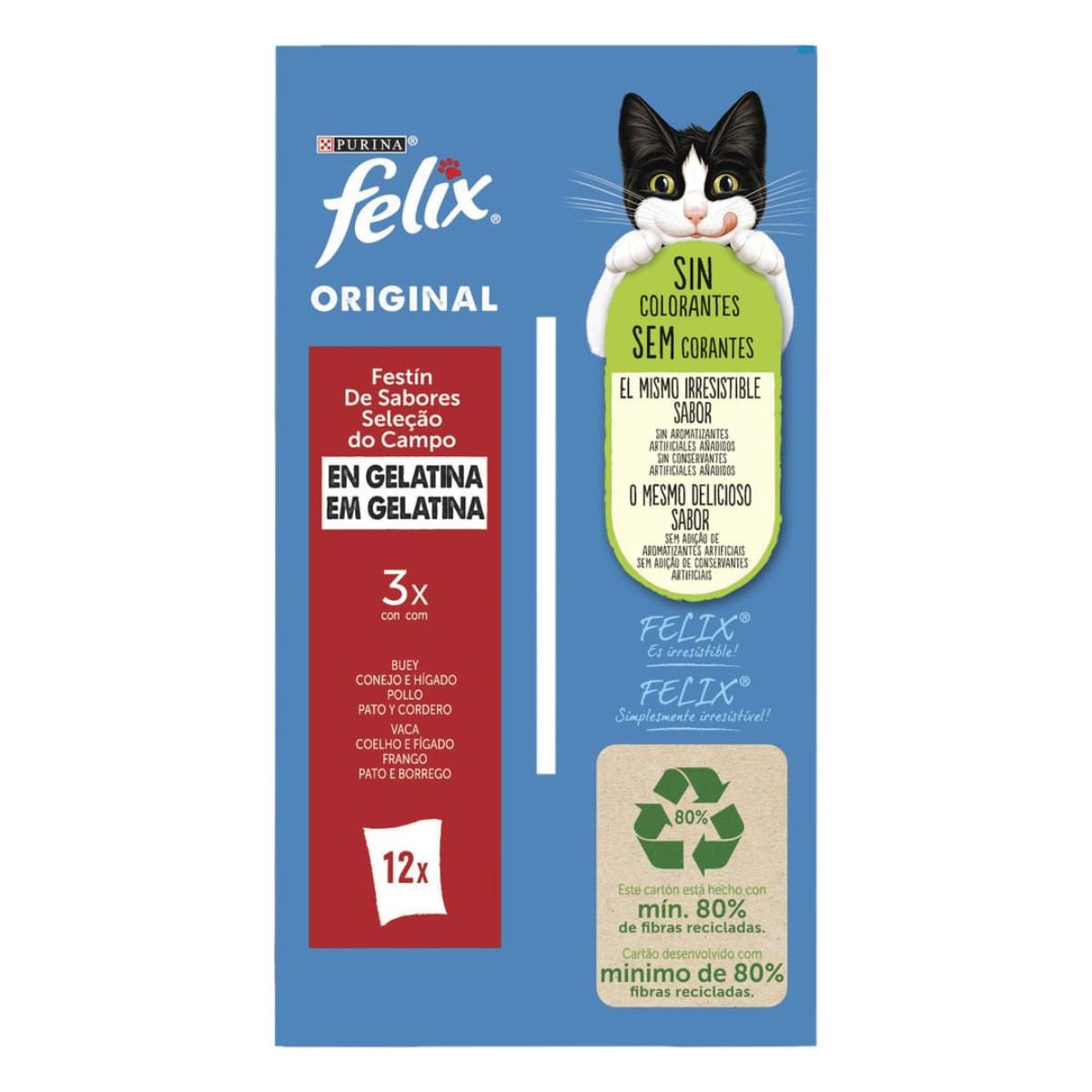 FELIX Original Festín de Sabores en Gelatina 12x85g