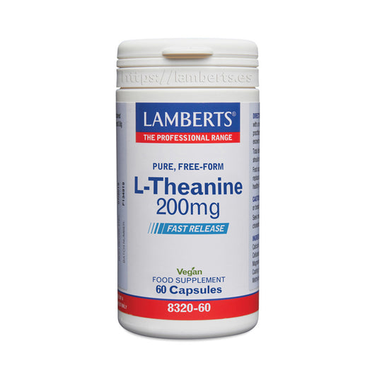 L-Teanina 200 mg, Lamberts, 60 cápsulas
