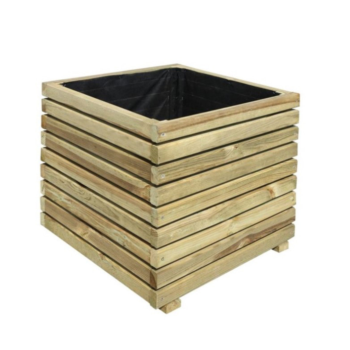 Jardinera de madera cuadrada Kub 50 cm 30 L