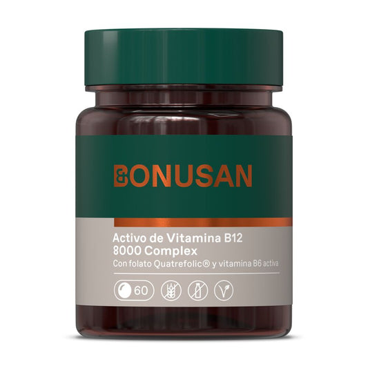 Vitamina B12 activa 8000 Complex Bonusan 60 comprimidos