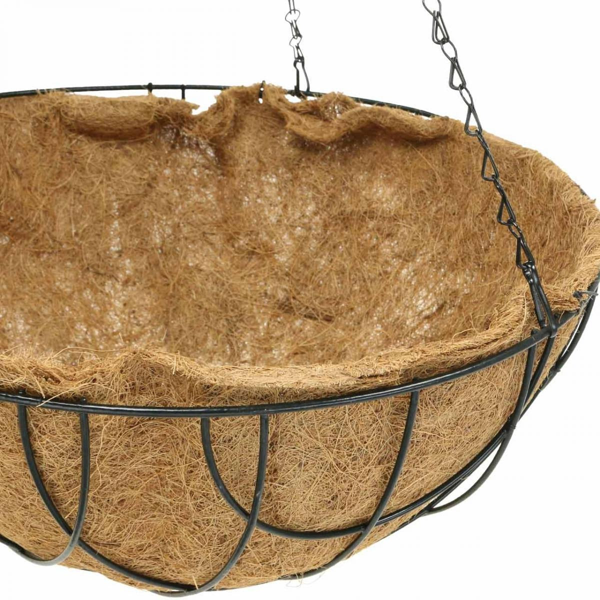 Cesto colgante redondo con forro de coco Ø25 cm Biotop