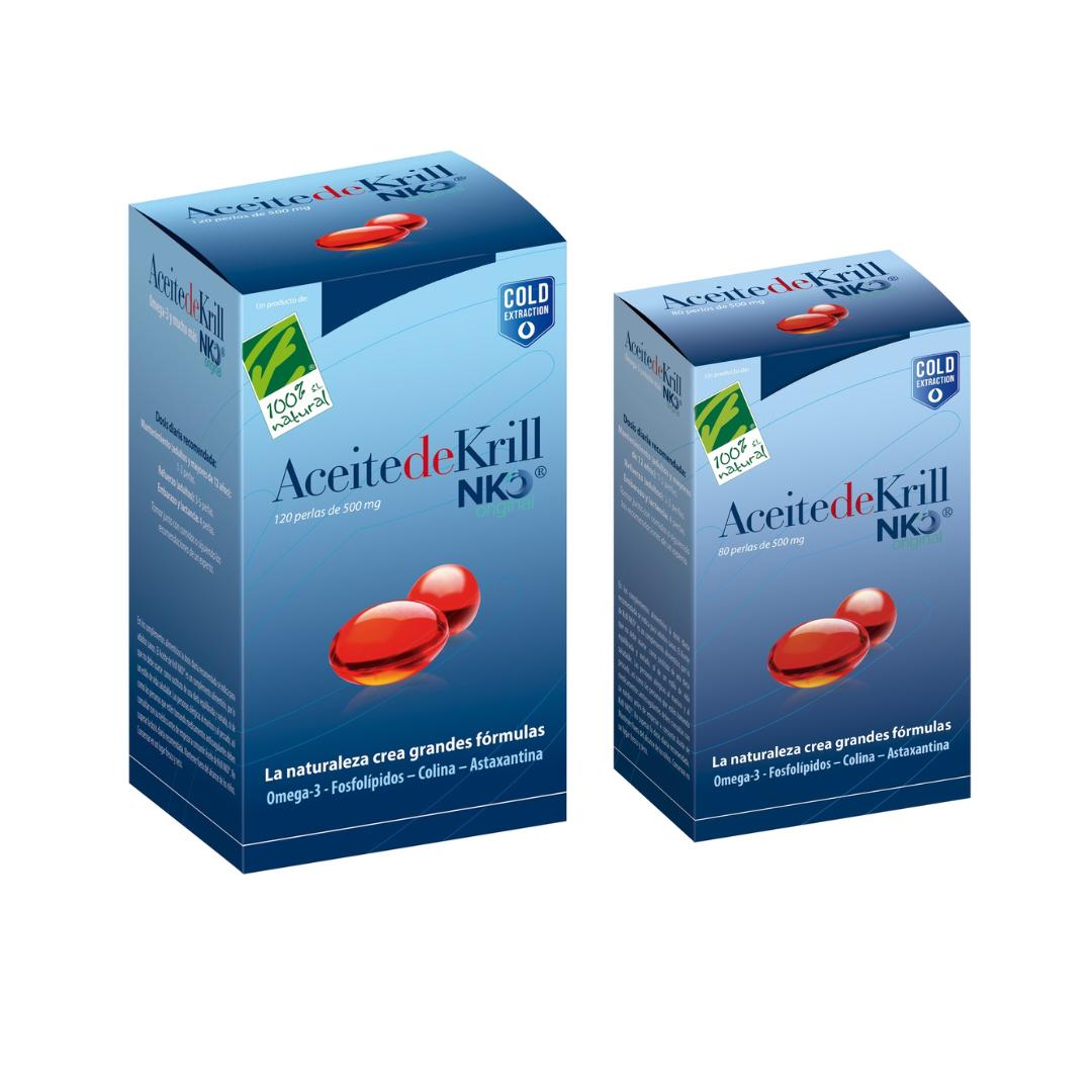 Pack x Aceite de krill NKO 500 mg 100% natural 200 cápsulas