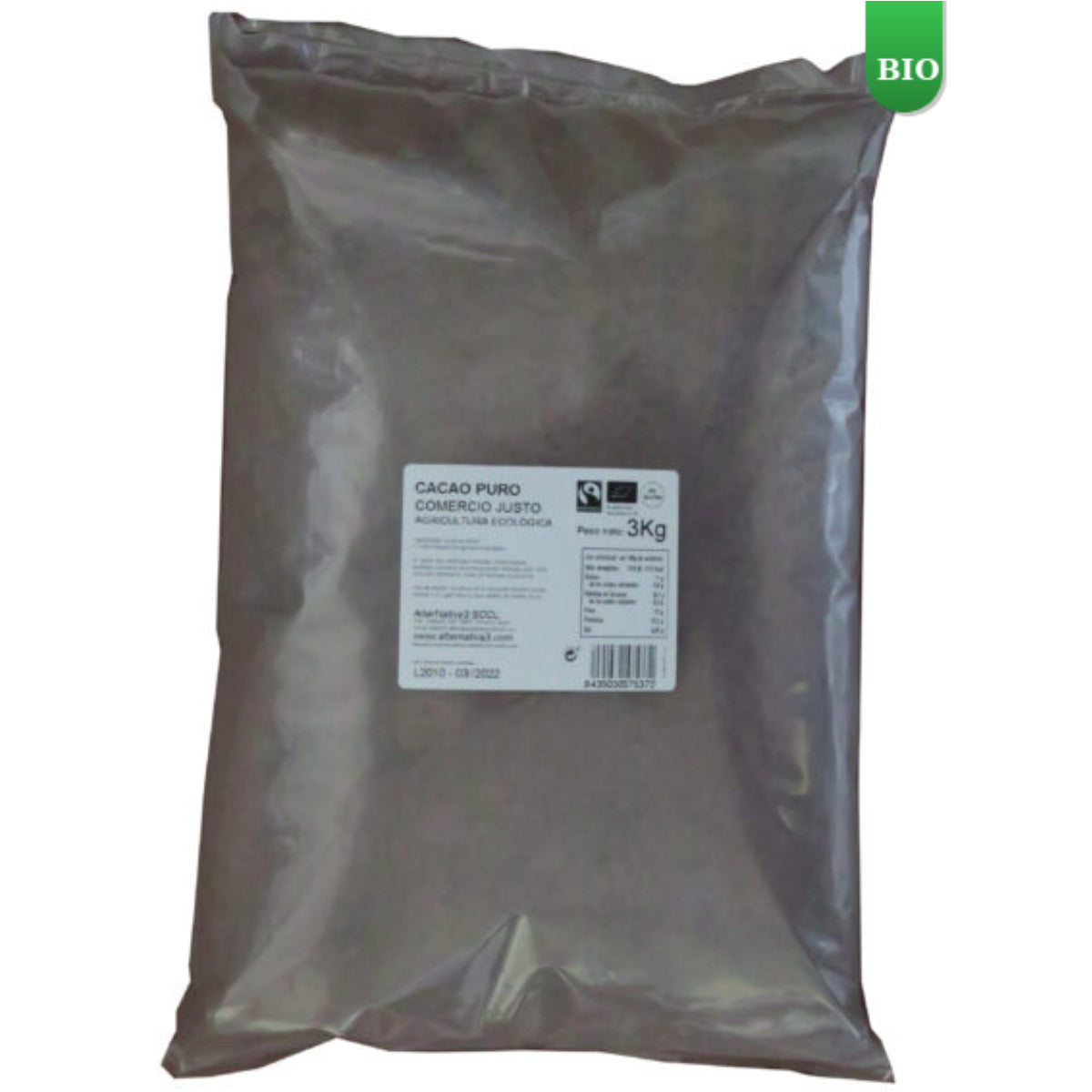 Cacao Puro Desgrasado BIO FT Alternativa3 3kg
