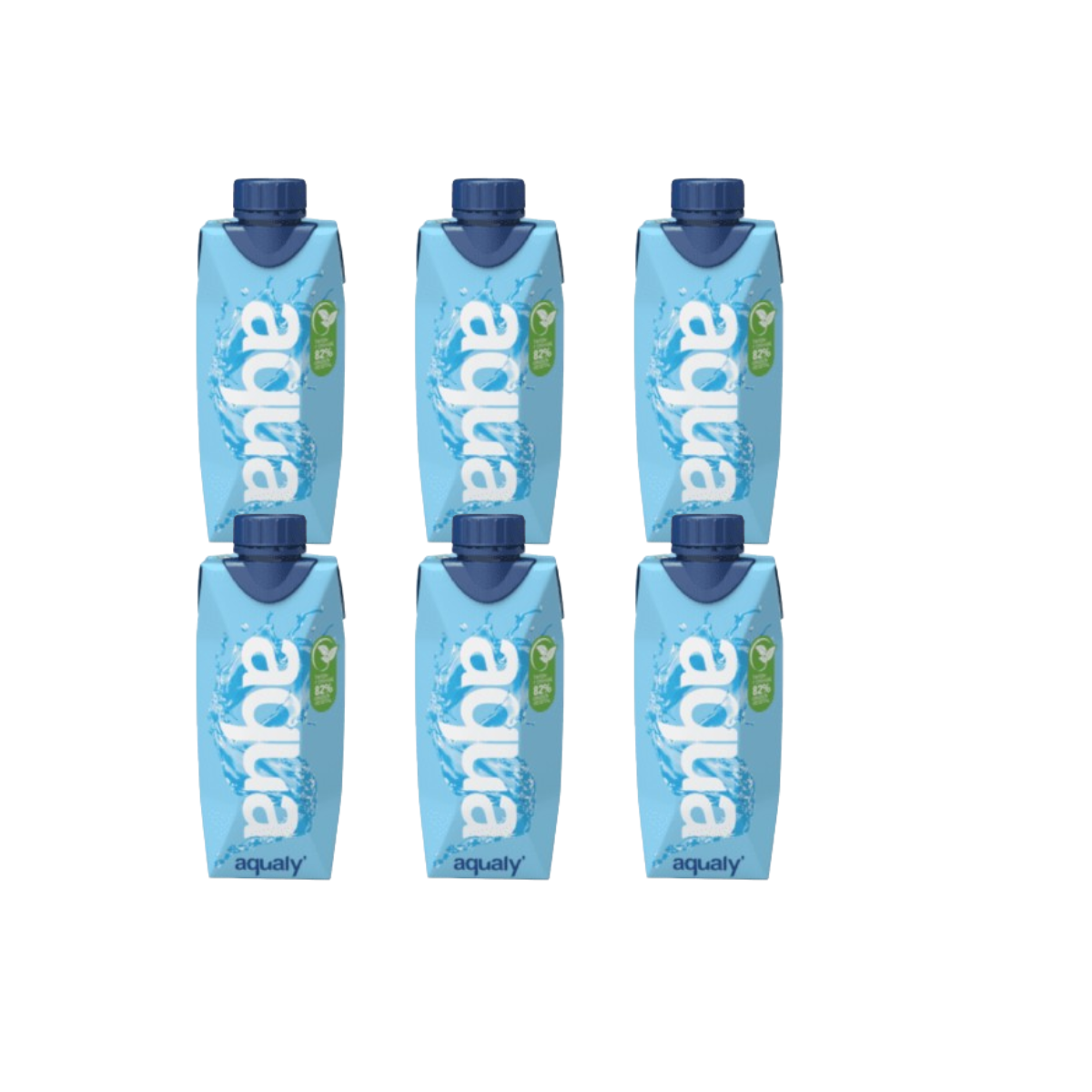 Pack x6 Agua en Cartón Aqualy 330 ml.