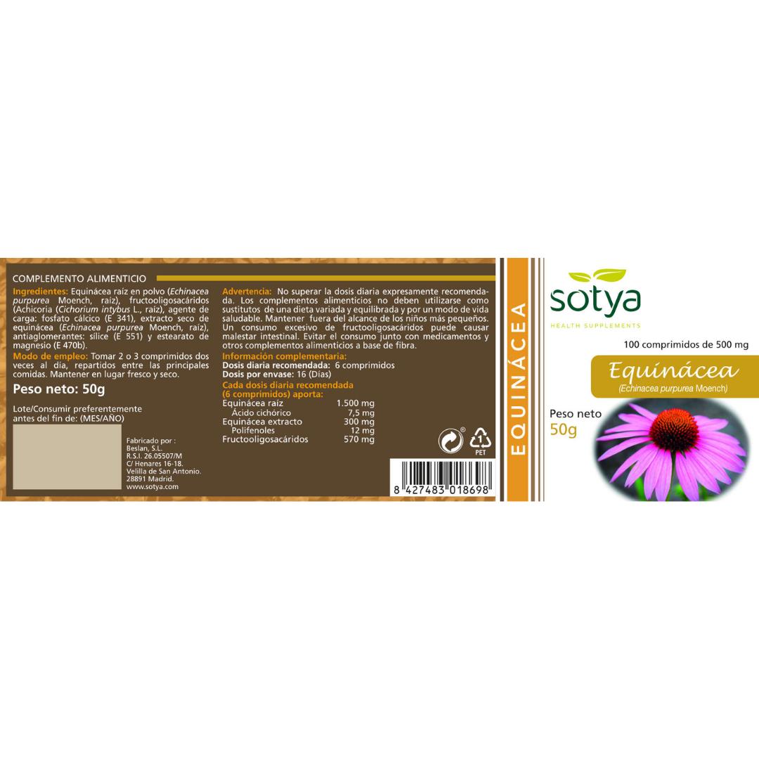 Equinacea 500 mg Sotya, 100 comprimidos