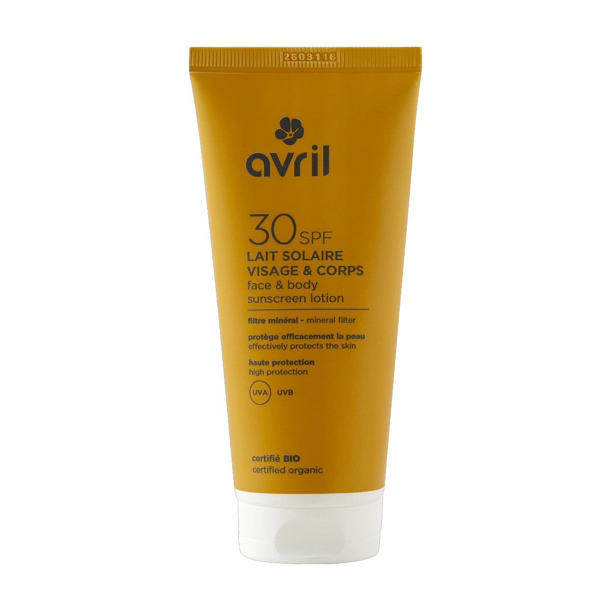 Crema Solar SPF 30 Cara & Cuerpo Avril 100 ml