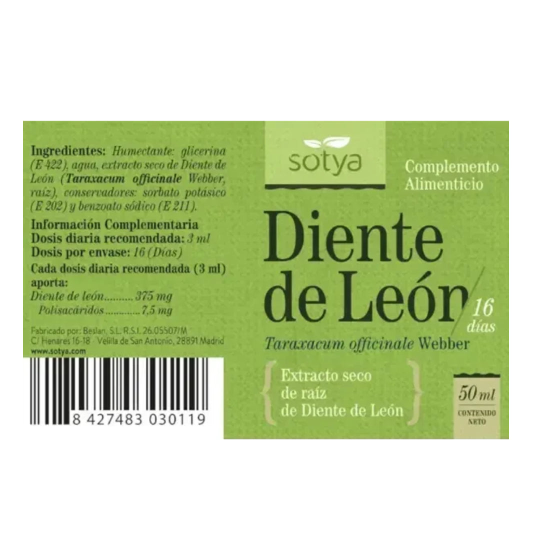 Diente De Leon Extracto Sotya 50 ml