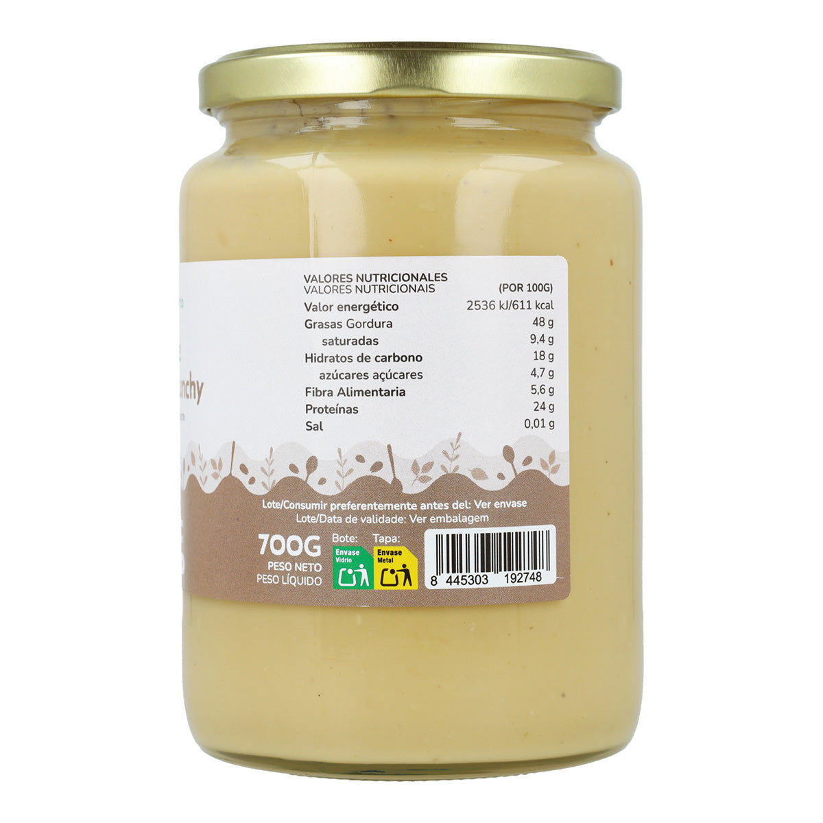 Crema de Cacahuete Crunchy ECO Planeta Huerto 700g