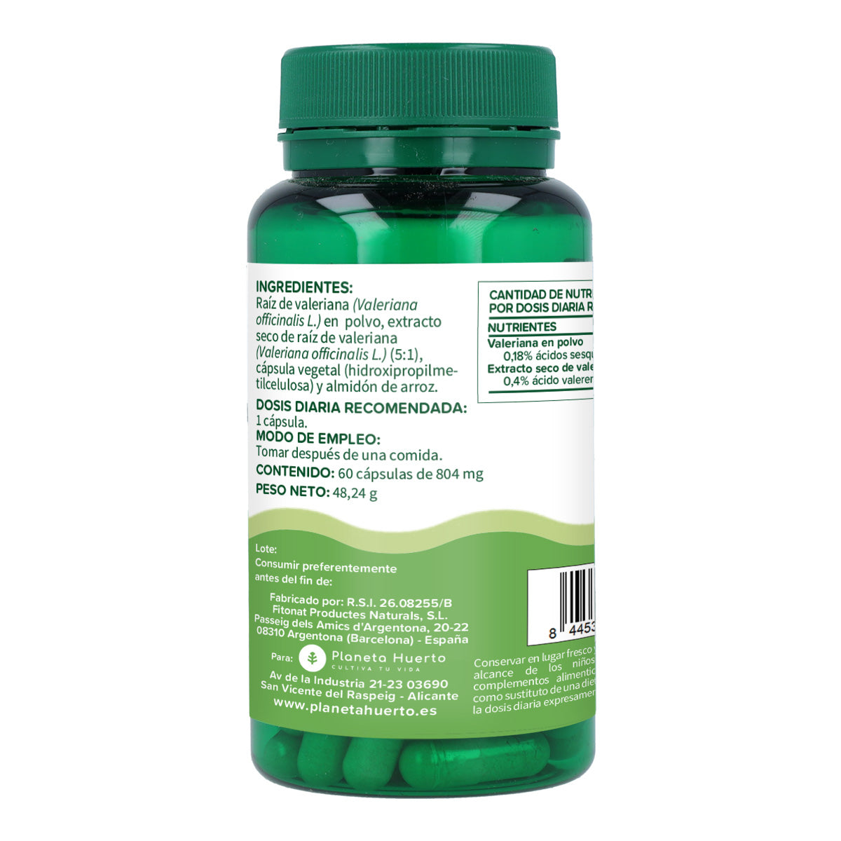 Valeriana Planeta Huerto 60 cápsulas