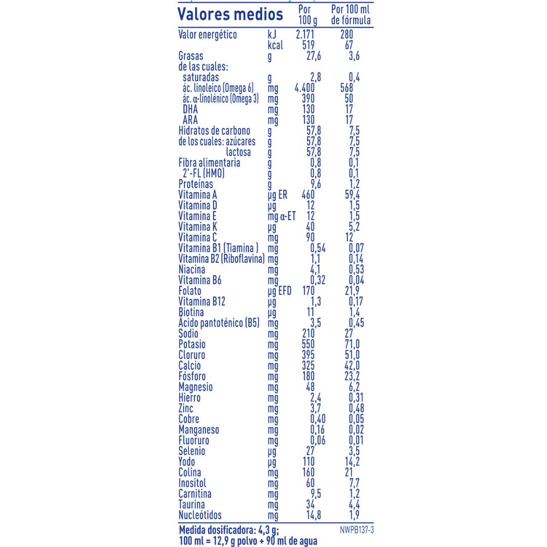 Nan Optipro 1 Leche de inicio desde el primer día Nestlé 800 g