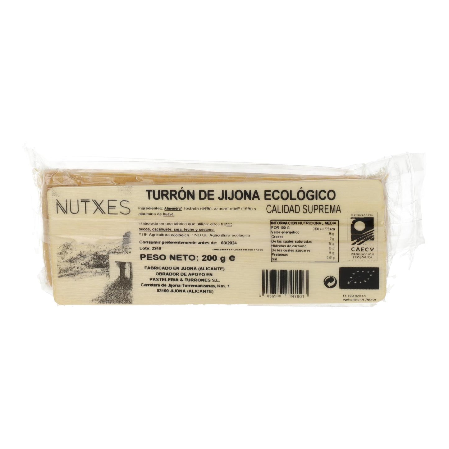 Turrón Jijona Nutxes Calidad Suprema 200 g