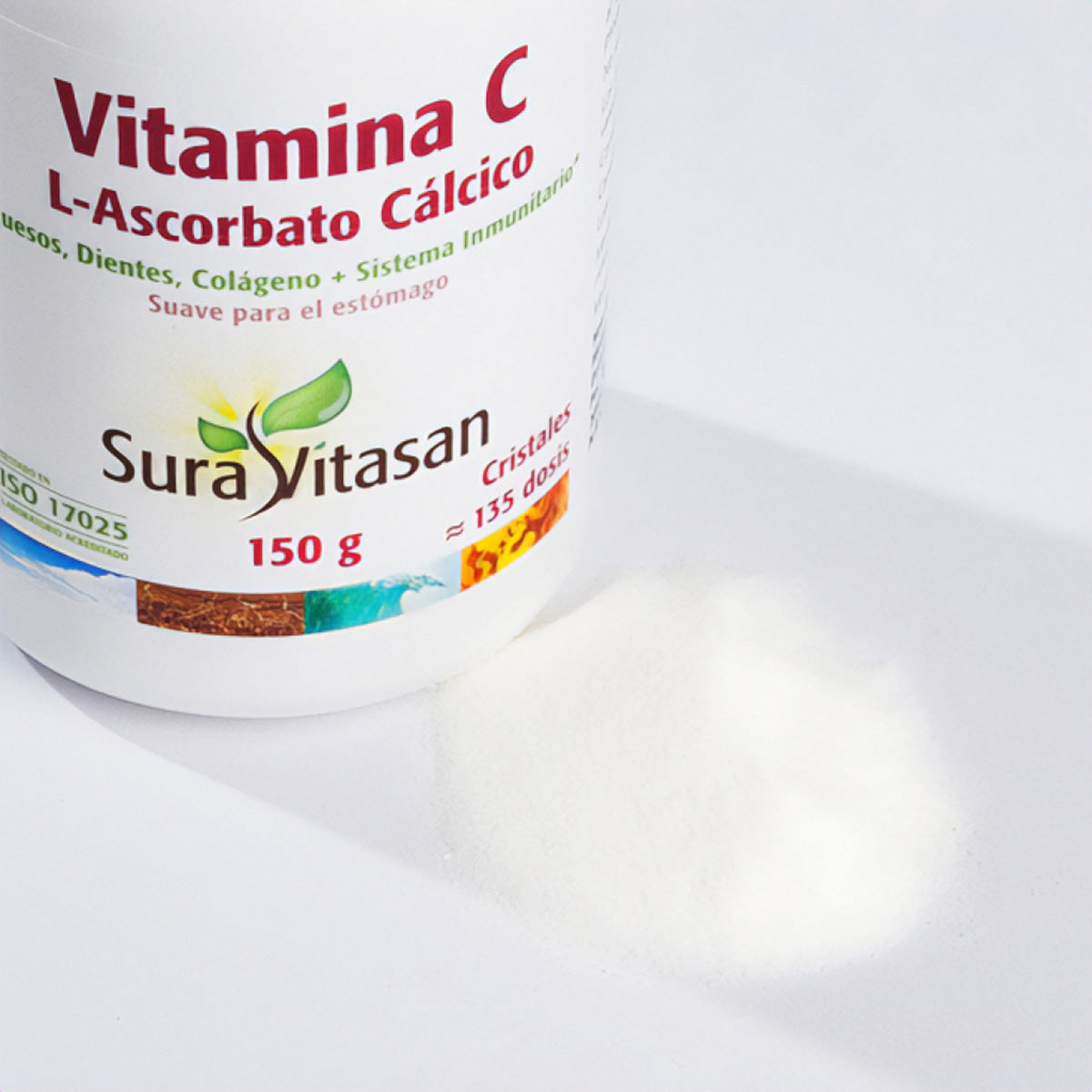 Vitamina C L-Ascorbato, Sura Vitasan, 150 gr