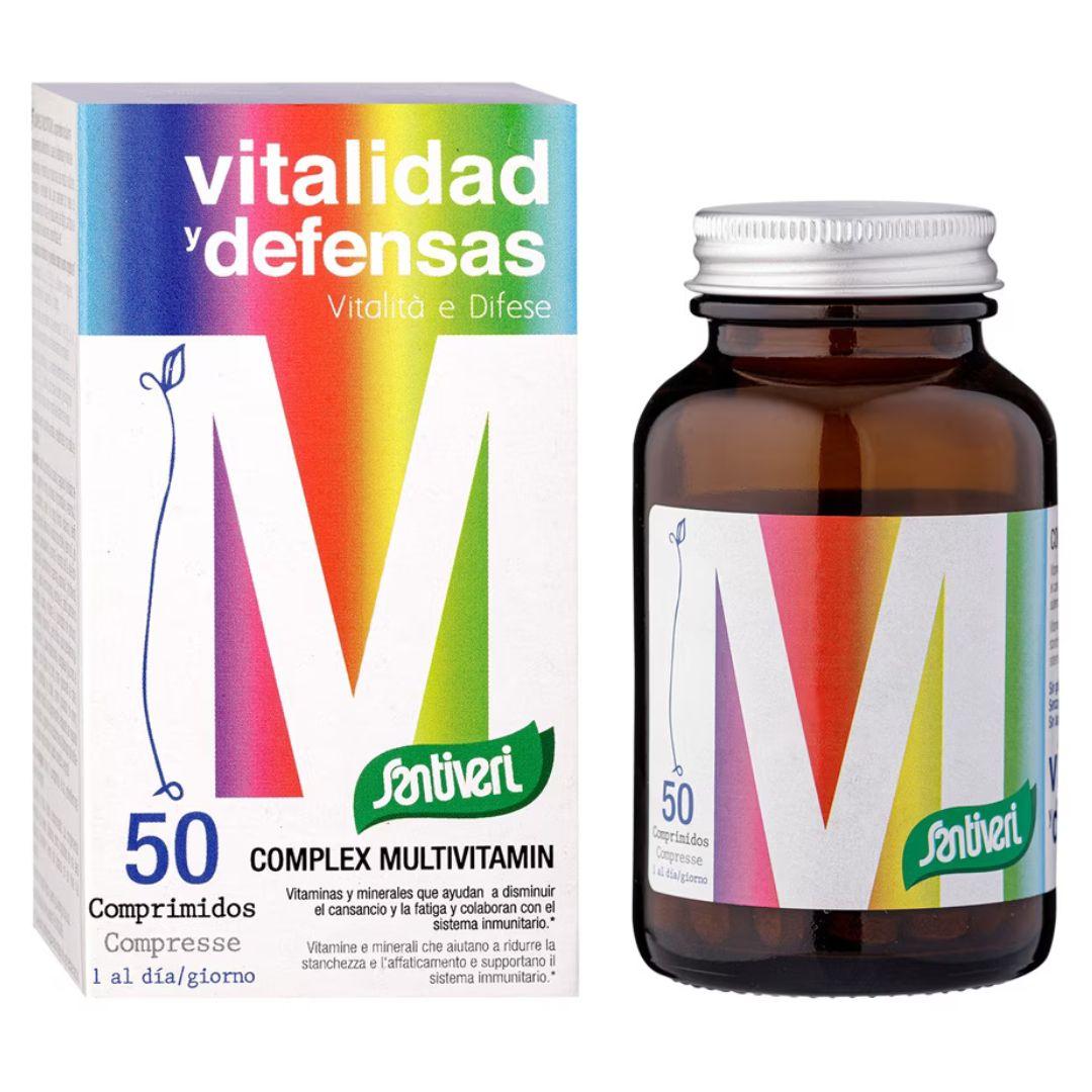 Vitaminas Complex Multivitamin Vitalidad y Defensas Santiveri 50 comprimidos