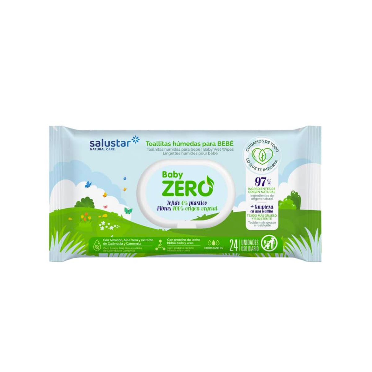 Toallitas infantiles biodegradables BabyZero Salustar 24 uds