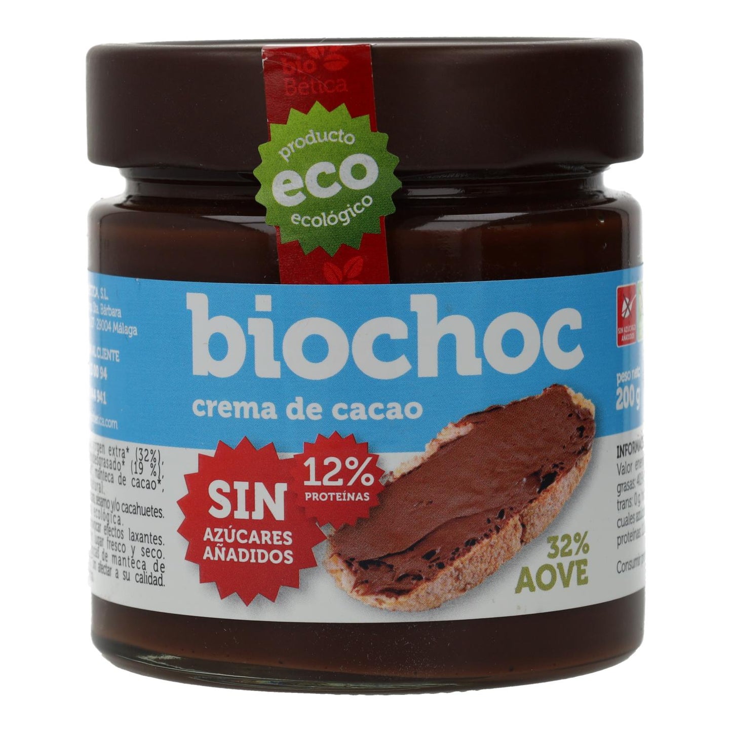 Biochoc Crema De Cacao  Bio 0% Azucar Añadido BioBética 200Gr