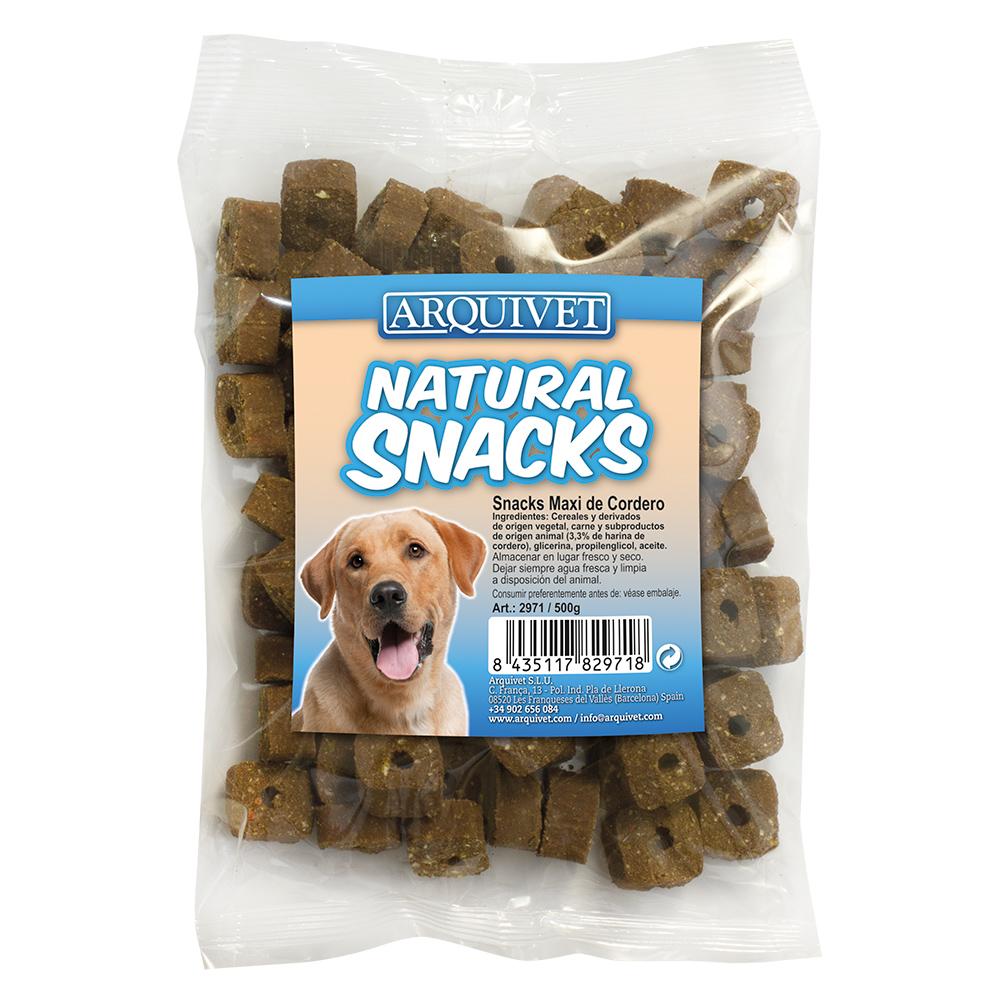Snack natural para perros maxi de cordero Arquivet 500 gr