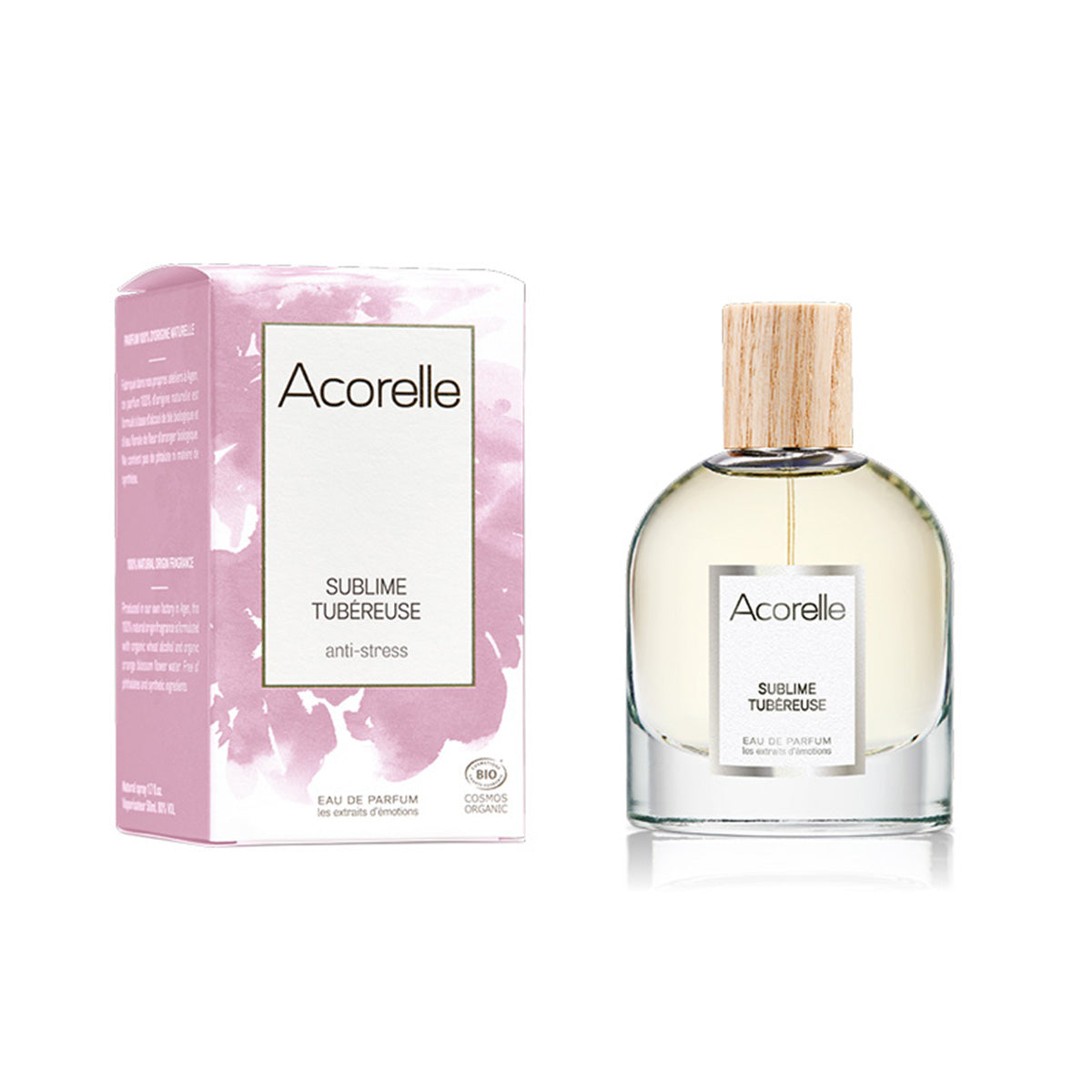 Set de Perfumes 100% de Origen Natural Fragancia Sublime Tubéreuse, Acorelle, 1x50ml + 1x10ml