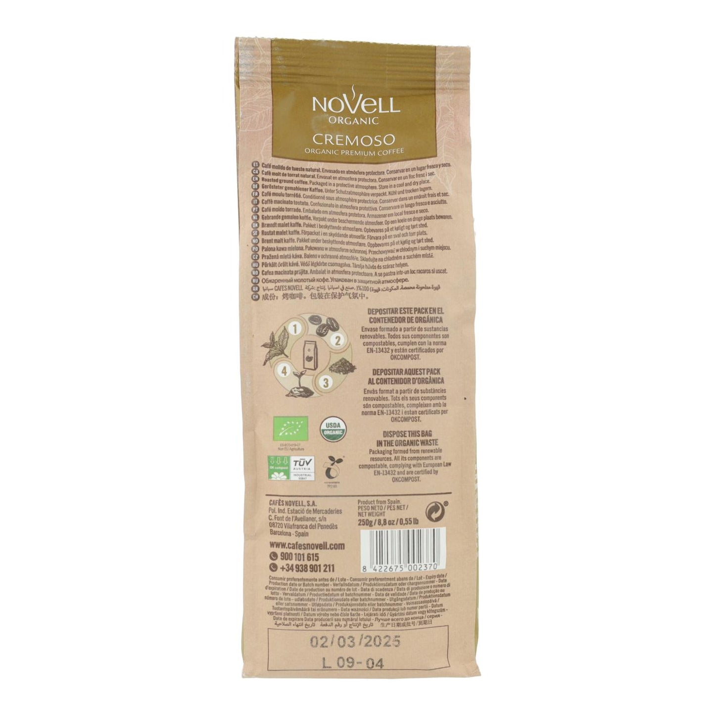 Café molido eco Cremoso 250g