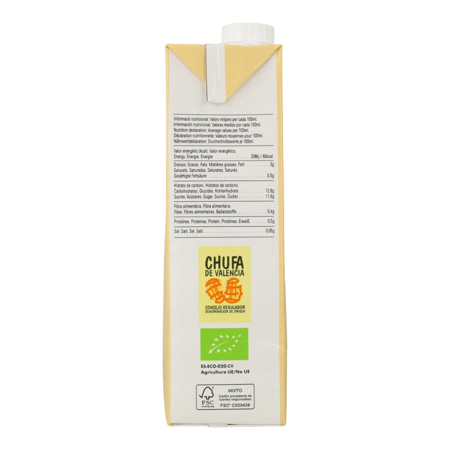 Horchata Ecológica de Valencia Terra i Xufa 1L