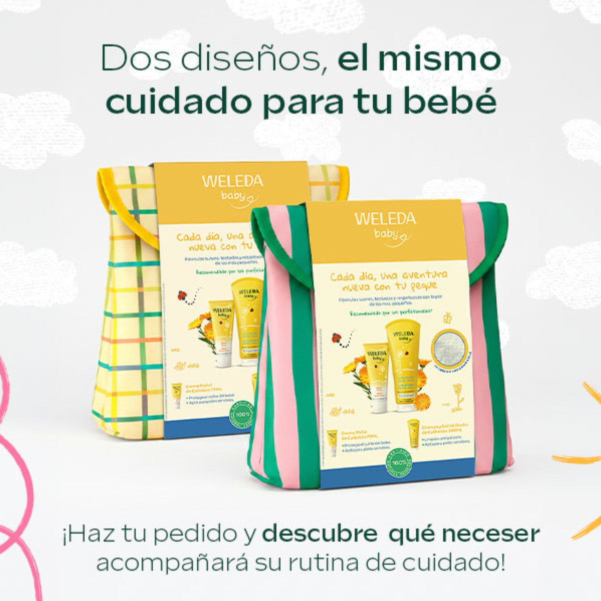 Neceser de Verano Weleda Baby Crema Pañal 75 ml + Gel Champú 200 ml