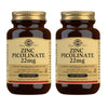 Pack 2x Zinc Picolinato, 100 comprimidos de 22mg