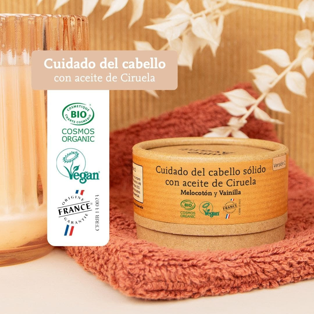 Cuidado del cabello sólido con aceite de Ciruela Sin perfume Comme Avant 50 g