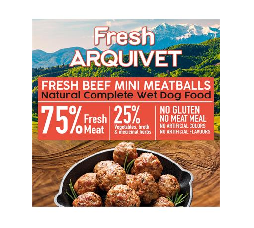 Fresh MINI Beef Meatballs Arquivet 200 g Mini Albóndigas con ternera, boniato y zanahoria