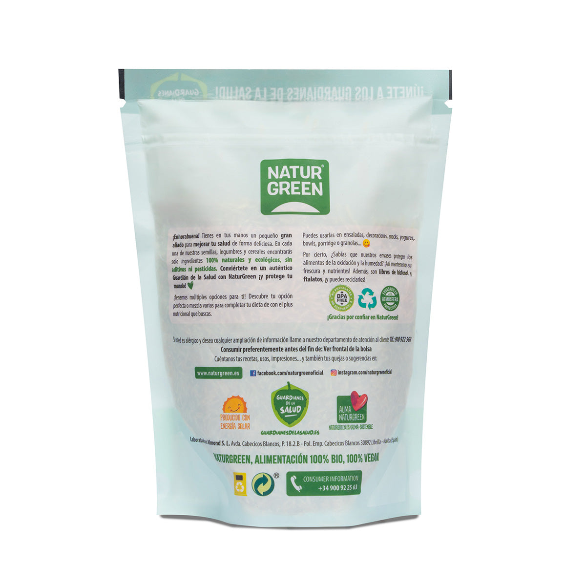 Arroz Basmati Integral Bio Naturgreen 500 g